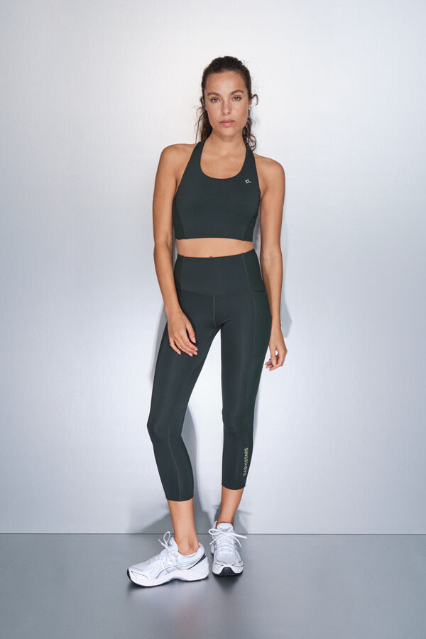 Dash and Stars Brasier deportivo verde el&aacute;stico 4D verde