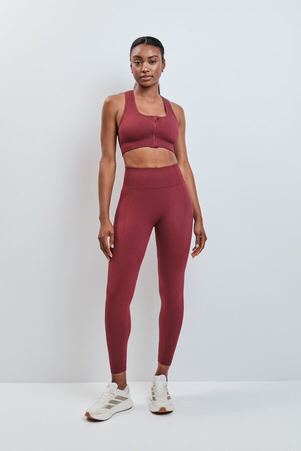 Dash and Stars Legging largo rojo SEAMLESS FIT p&uacute;rpura