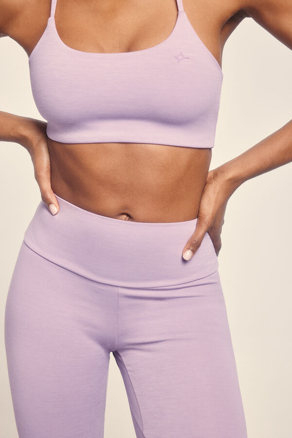 Dash and Stars Leggings crop lila morado/lila