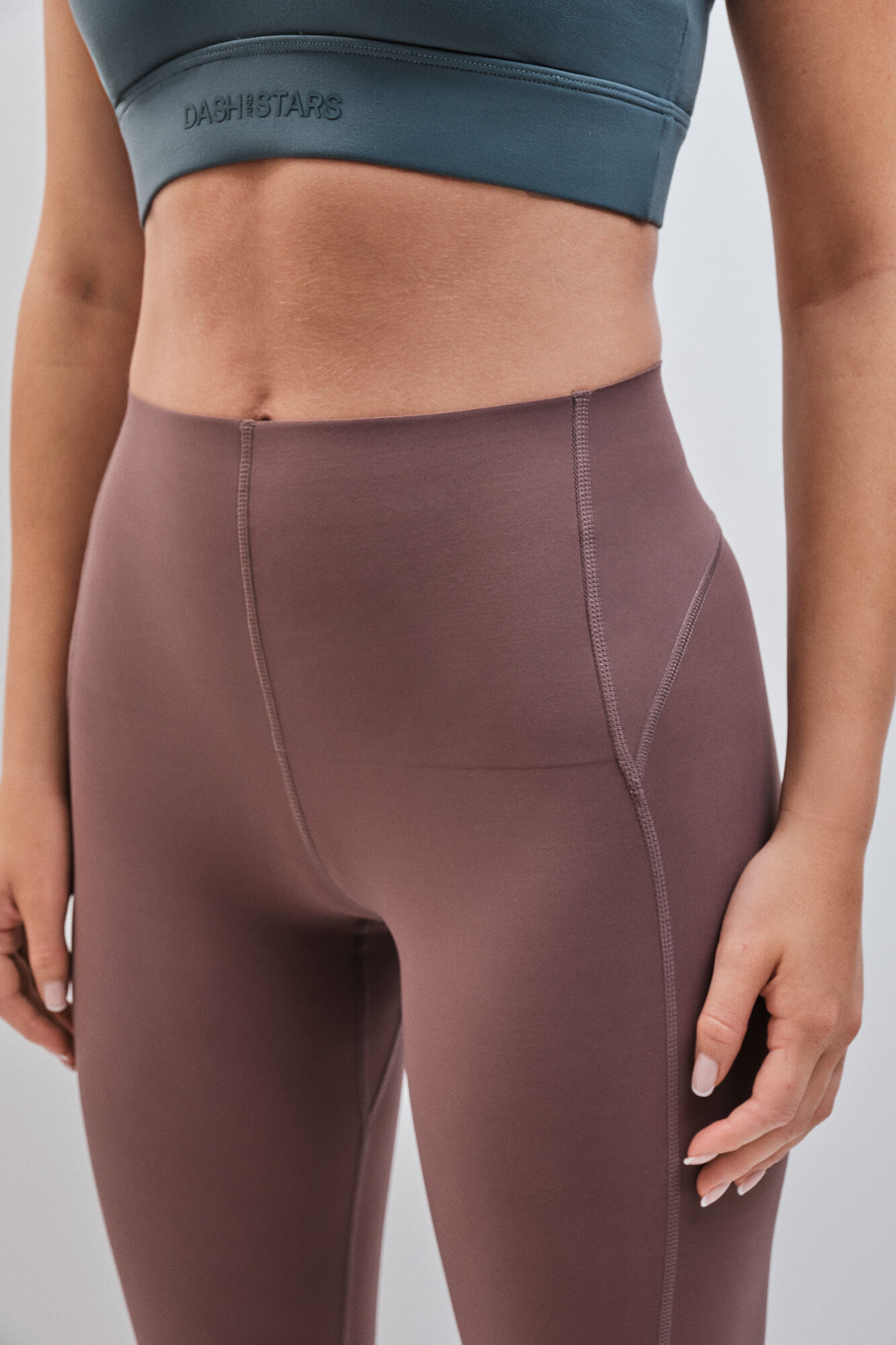 Dash and Stars Legging COMPRESSIVE largo marr&oacute;n