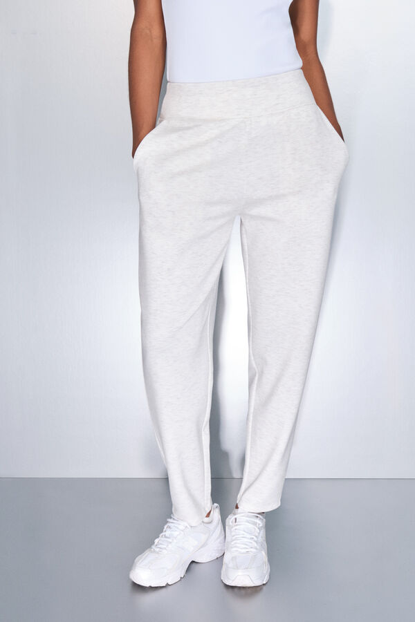 Dash and Stars Pantalón jogger blanco beige