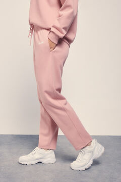 Dash and Stars Pantalón recto felpa piqué rosa rosa