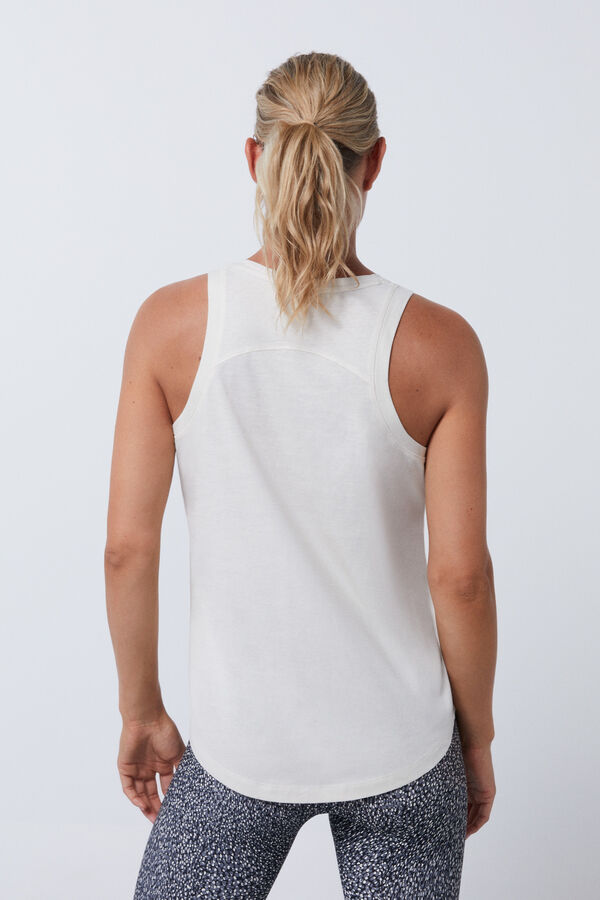Dash and Stars Playera tirantes 100% algodón beige