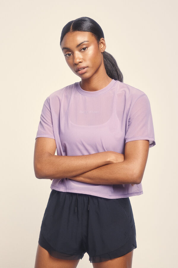 Dash and Stars Camiseta manga corta mesh lila morado/lila