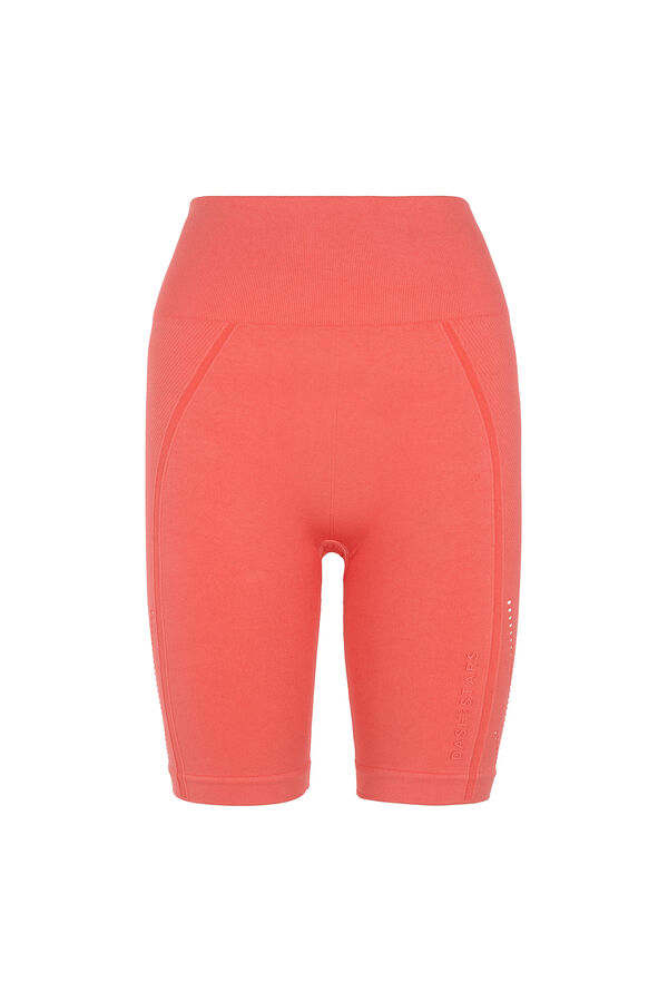 Dash and Stars Pantalón legging ciclistas SIN COSTURAS COMFORT salmón rojo
