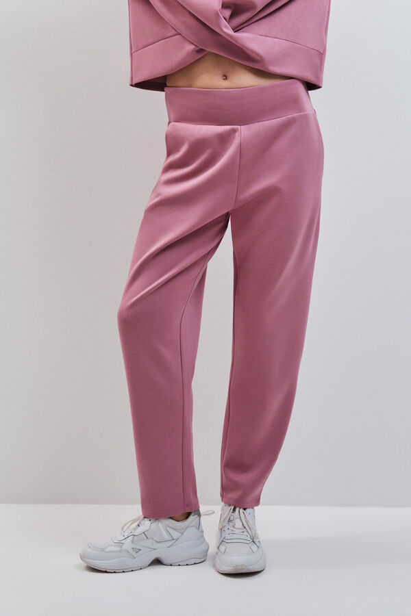 Dash and Stars Pantal&oacute;n jogger largo de tacto suave rosa rosa