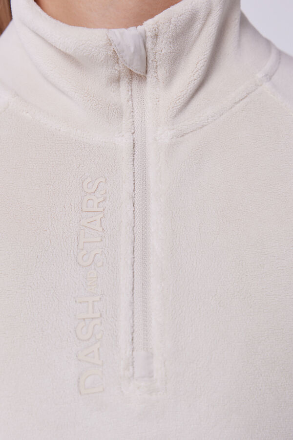 Dash and Stars Forro polar beige café