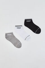 Dash and Stars Pack 3 calcetines cortos de algod&oacute;n blanco