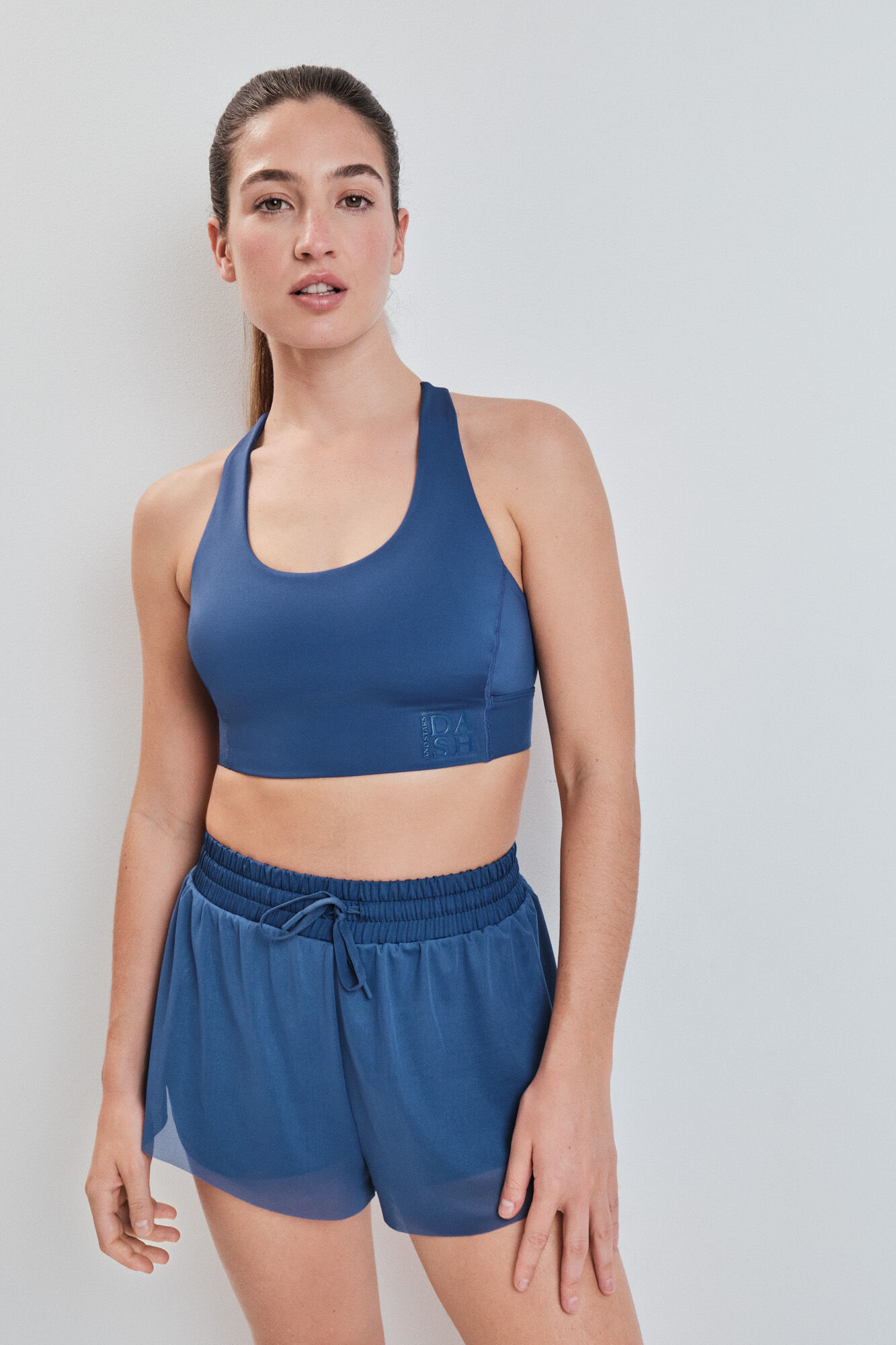 Dash and Stars Short ultra ligero de malla azul