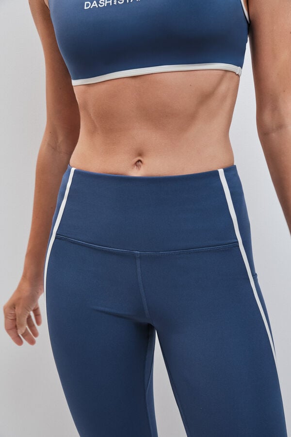 Dash and Stars Leggings largos 4D STRETCH azul azul