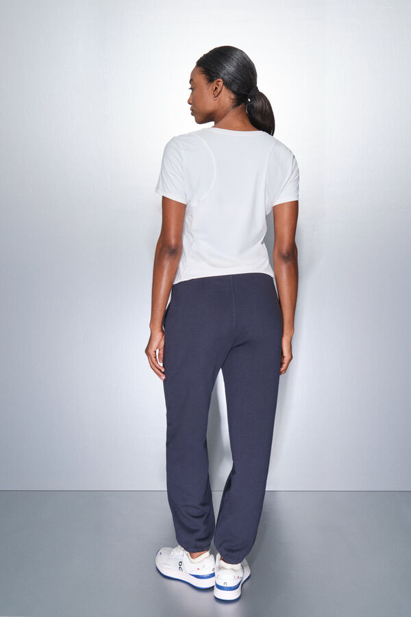 Dash and Stars Pantal&oacute;n jogger largo de algod&oacute;n azul