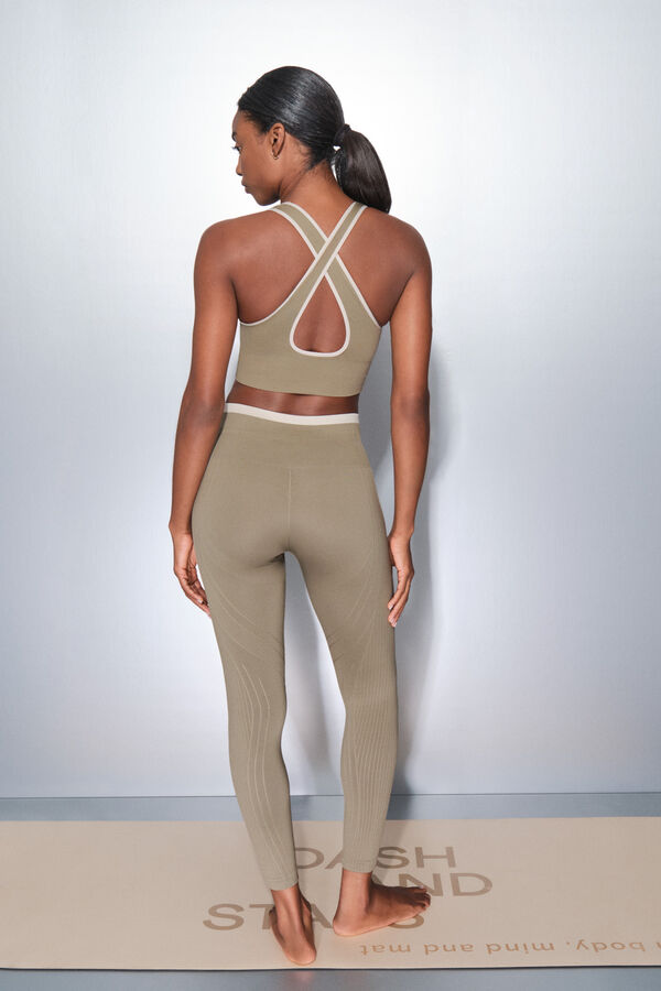 Dash and Stars Pantal&oacute;n legging largos color caqui SEAMLESS COMFORT verde