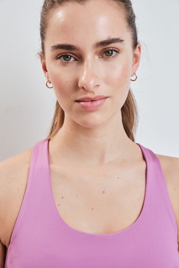 Dash and Stars Brasier deportivo 4D Stretch rosa rosa