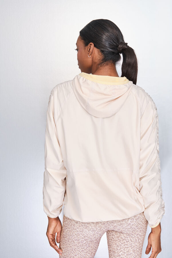 Dash and Stars Chamarra ligera reversible con capucha amarilla estampado