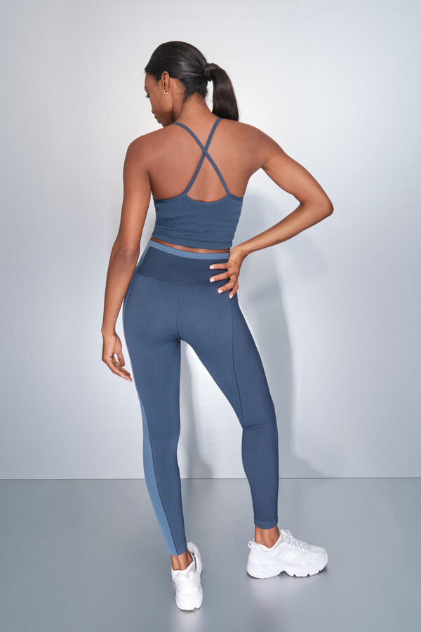 Dash and Stars Pantal&oacute;n legging largos azules SEAMLESS COMFORT azul