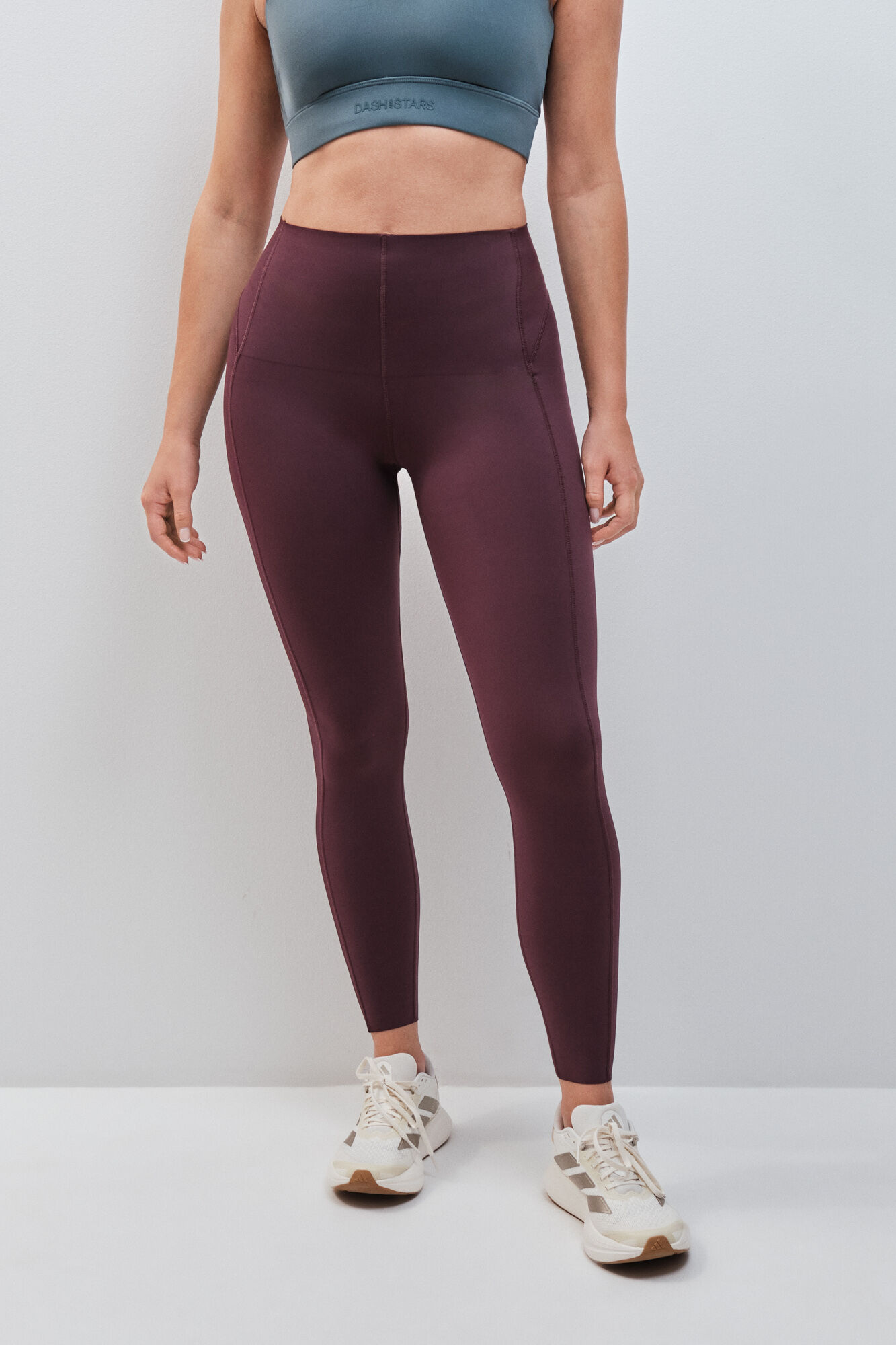 Dash and Stars Legging compresivo largo granate