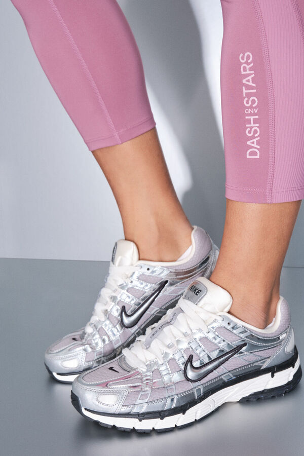 Dash and Stars Pantal&oacute;n legging cortos rosas el&aacute;sticos 4D rosa