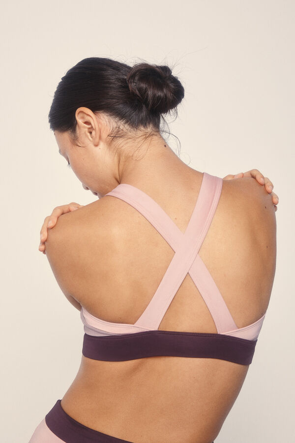 Dash and Stars Sujetador deportivo 4D STRETCH block rosa rosa