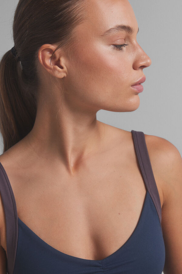 Dash and Stars Brasier deportivo SOFT MOVE azul. Special collab @ffitcoco azul