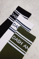 Dash and Stars Pack 3 calcetines largos logo estampado