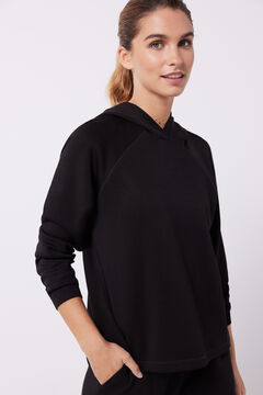 Dash and Stars Sudadera capucha tacto suave negro negro