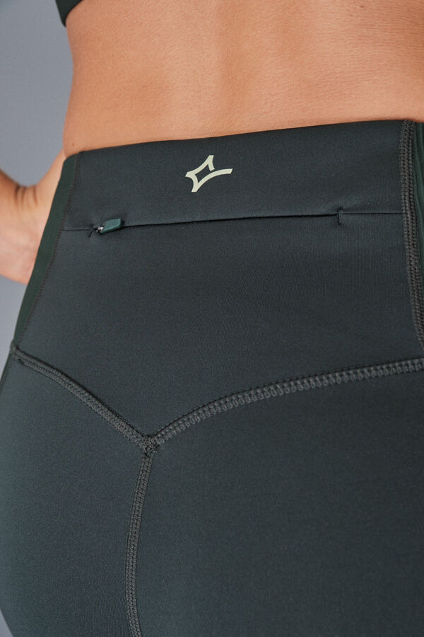 Dash and Stars Pantalón legging de ciclismo 4D STRETCH verdes verde