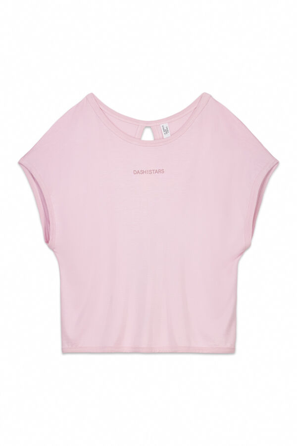 Dash and Stars Playera rosa de tejido extra suave rosa