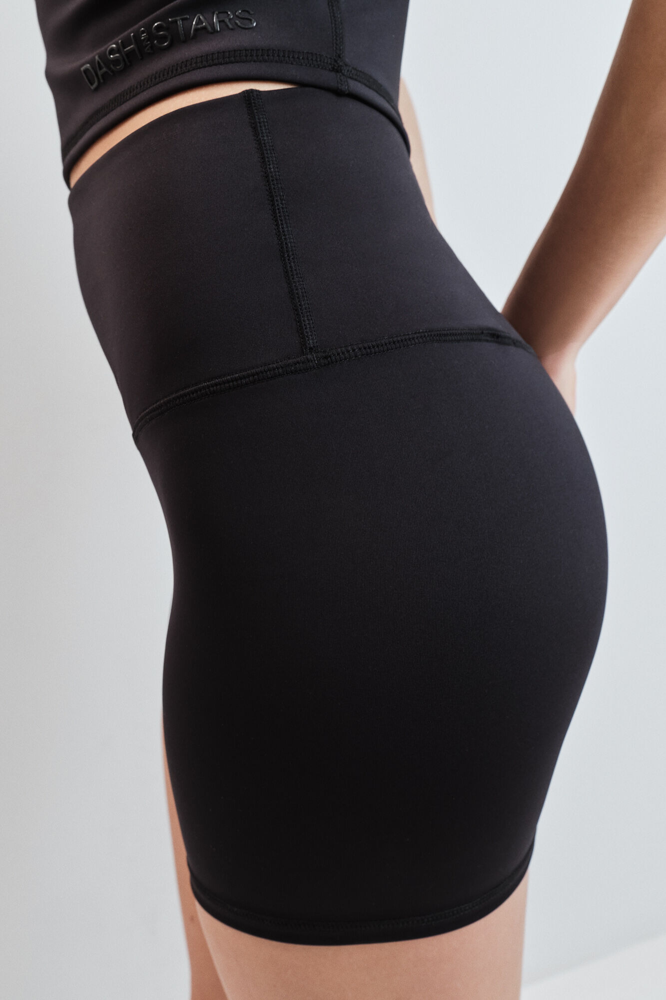 Dash and Stars Leggings cortos 4D STRETCH negros
