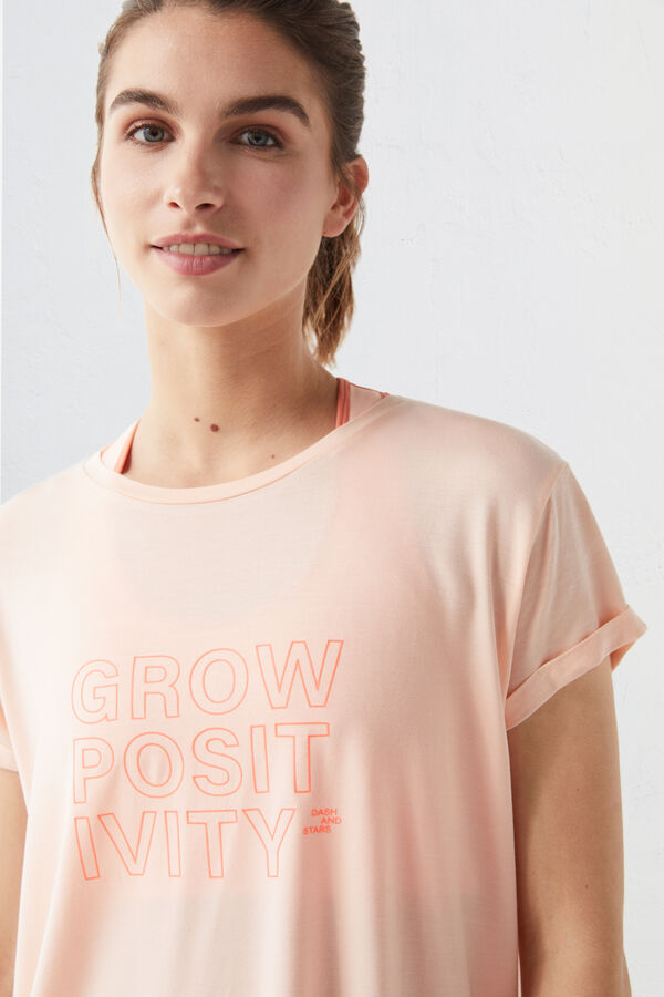 Dash and Stars Playera LENZING™ TENCEL™ naranja rojo