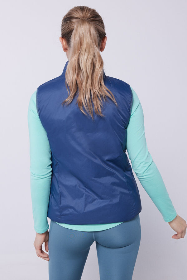 Dash and Stars Chaleco acolchado reversible azul