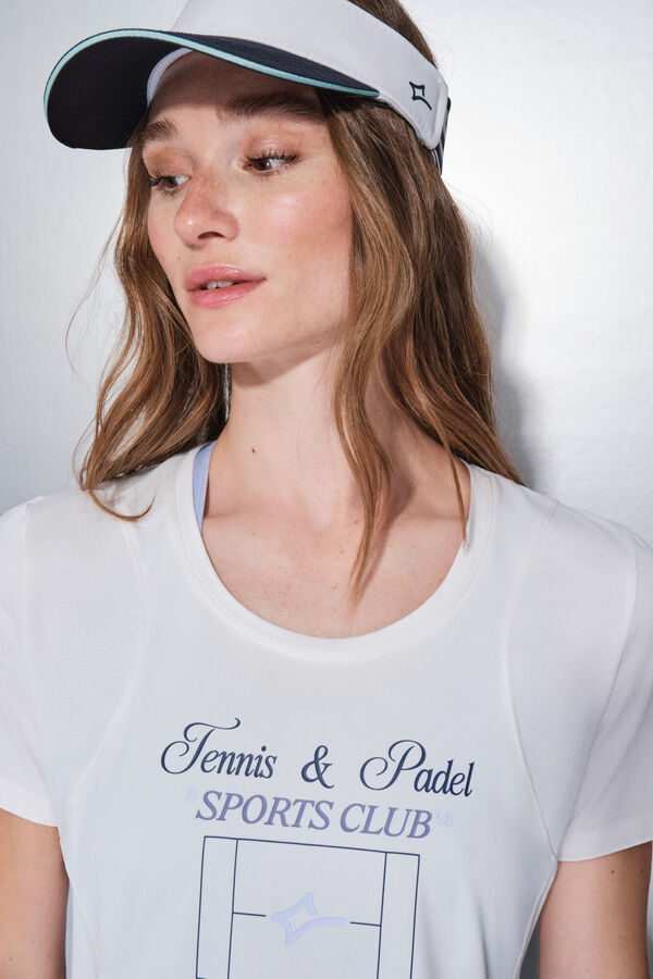 Dash and Stars Playera blanca de manga corta blanco