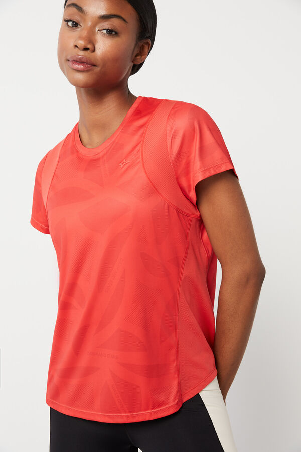 Dash and Stars Camiseta técnica roja rojo