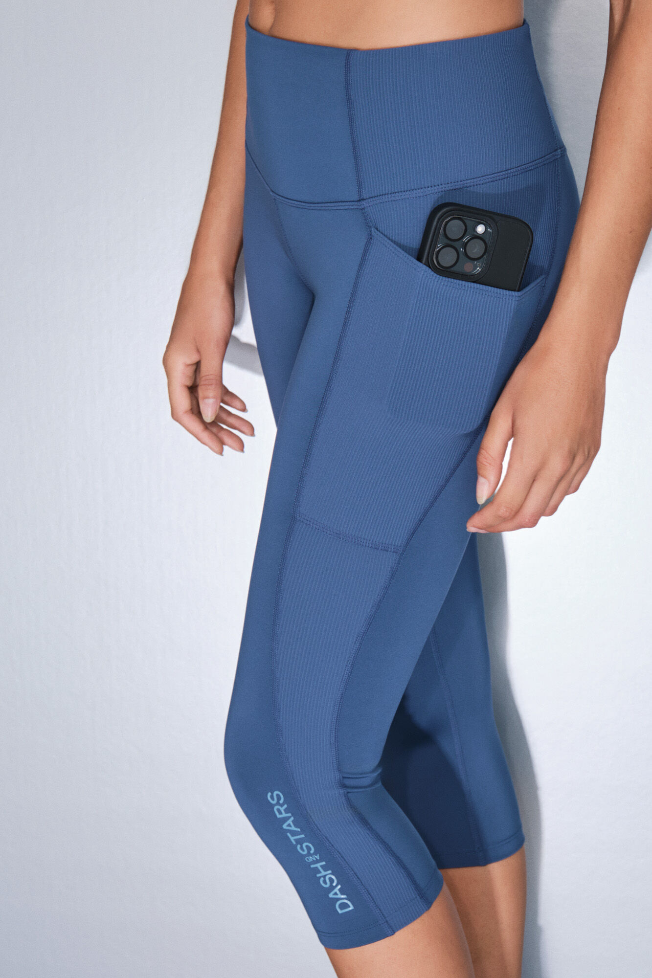 Dash and Stars Pantal&oacute;n legging el&aacute;sticos 4D de piratas azules