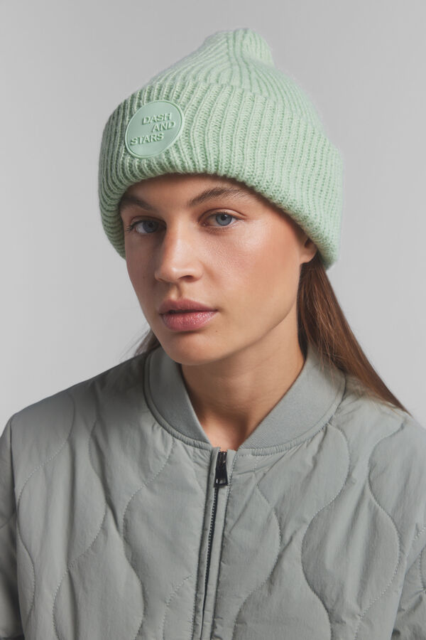Dash and Stars Gorro tricot logo verde verde