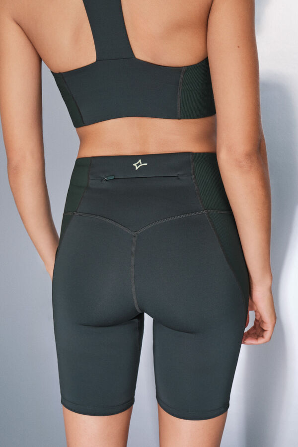Dash and Stars Pantalón legging de ciclismo 4D STRETCH verdes verde