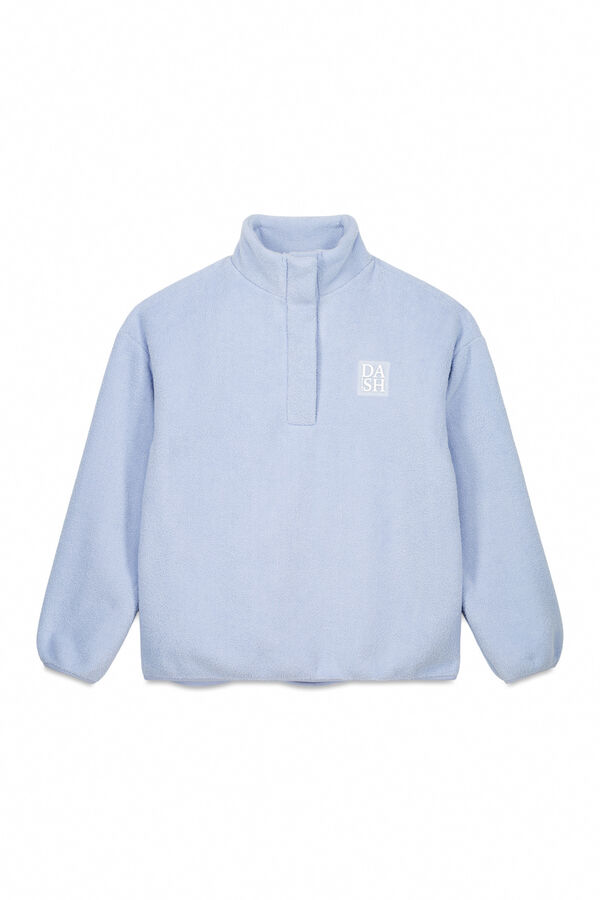 Dash and Stars Sudadera azul beb&eacute; con cierre de cremallera azul