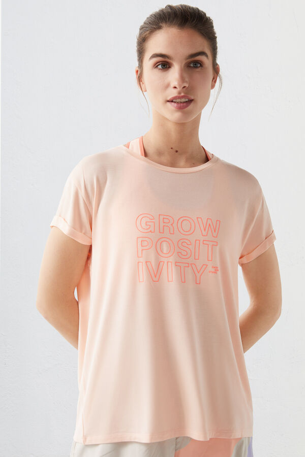 Dash and Stars Playera LENZING™ TENCEL™ naranja rojo