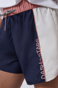Dash and Stars Short ultraligero color block azul azul