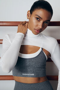 Dash and Stars Brasier deportivo gris SIN COSTURAS COMFORT