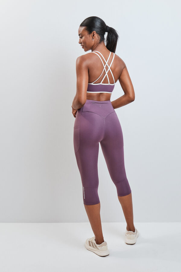 Dash and Stars Legging pirata 4D STRETCH granate morado/lila