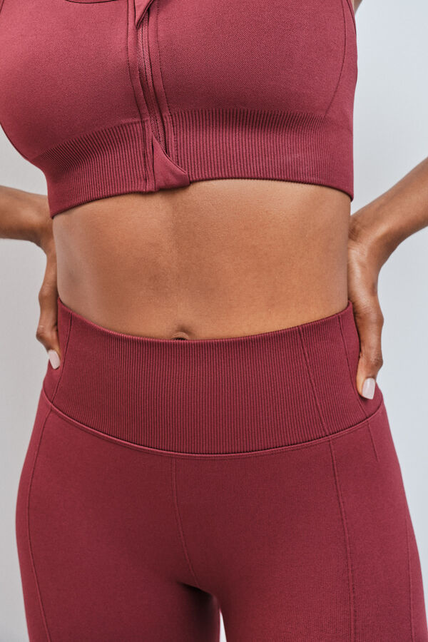 Dash and Stars Legging largo rojo SEAMLESS FIT p&uacute;rpura