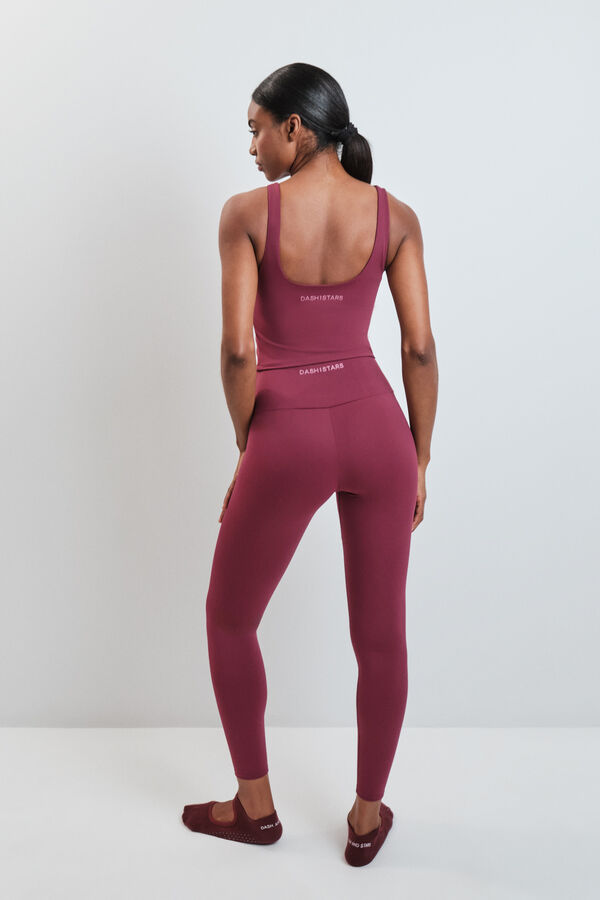 Dash and Stars Leggings SOFT MOVE largo granate p&uacute;rpura