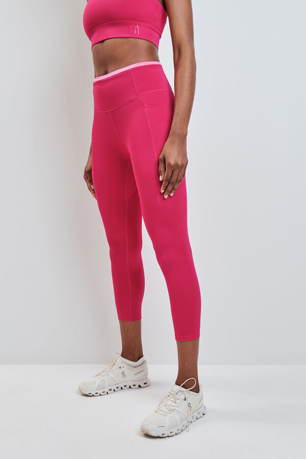 Dash and Stars Leggings cortos 4D STRETCH rosa rosa