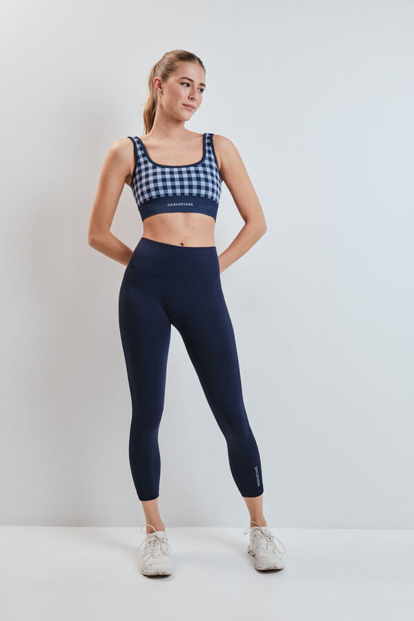 Dash and Stars Brasier deportivo SEAMLESS COMFORT vichy azul azul