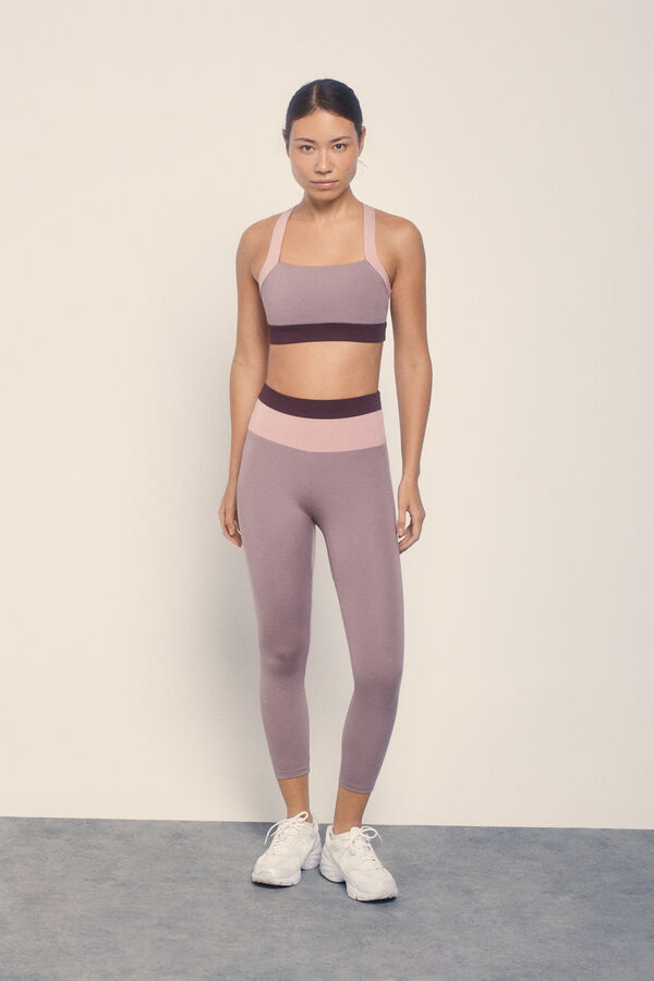 Dash and Stars Leggings 4D STRETCH block rosa rosa