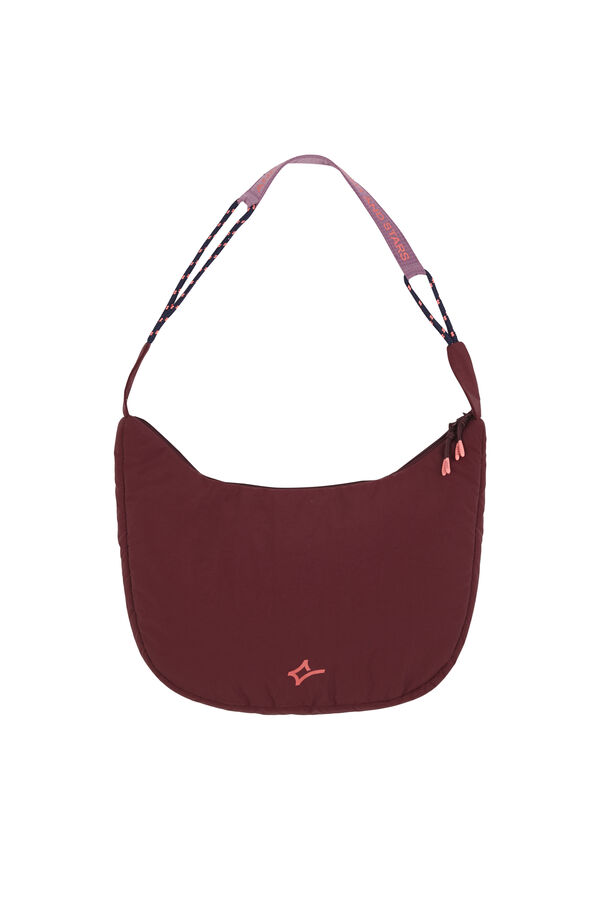 Dash and Stars Bolsa bandolera acolchada de nylon p&uacute;rpura