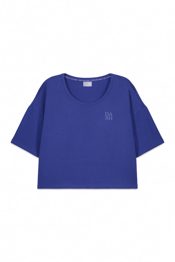 Dash and Stars Playera manga corta extra suave azul azul