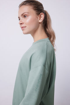 Dash and Stars Sudadera gris modal verde