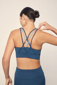 Dash and Stars Sujetador deportivo 4D STRETCH brillo azul azul