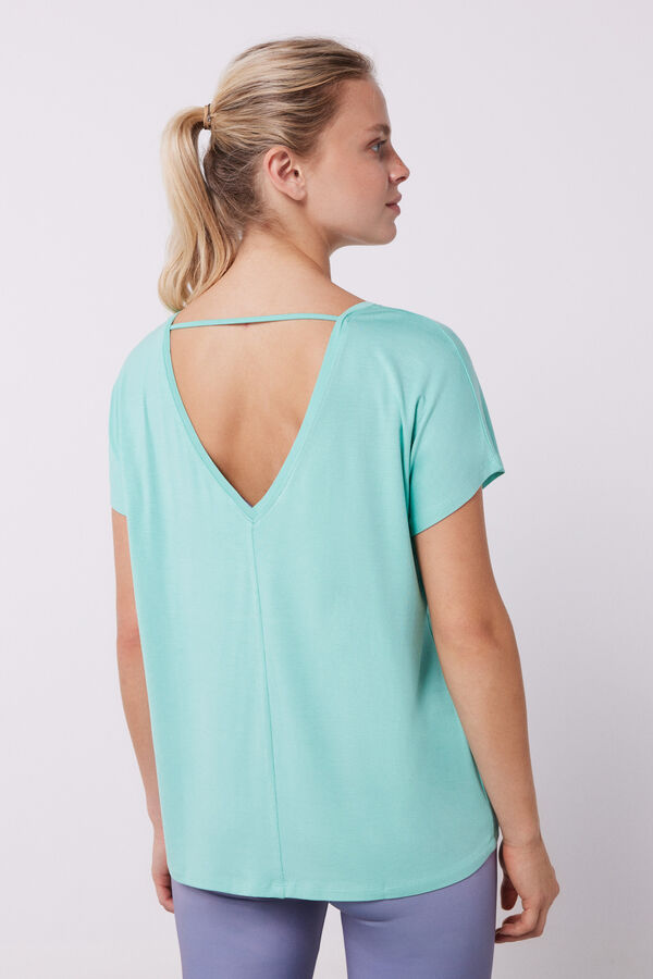 Dash and Stars Camiseta fluida modal turquesa verde